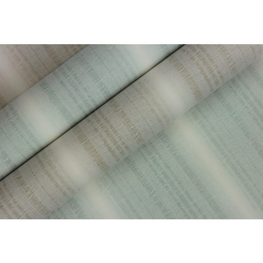 Texturált váltakozó csíkozású minta krémfehér világoszöld tónusok tapéta