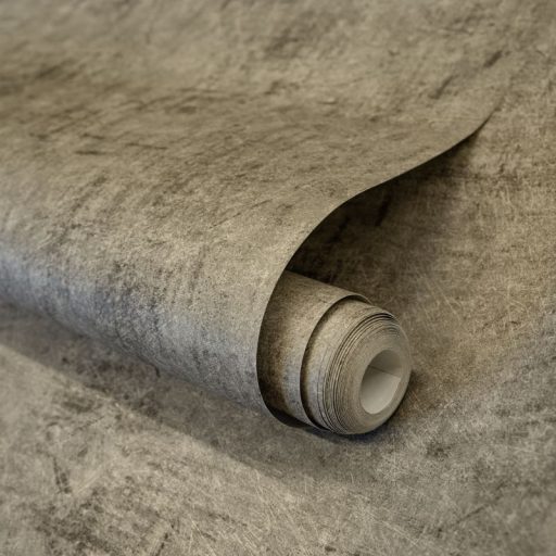 Karcolt beton/valokat hatású texturált minta barna szürke és szürkésbarna tónus enyhe arany csillogás tapéta