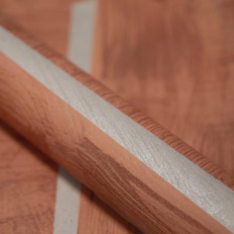 Absztrakt geometrikus műalkotás! Festett félkörök és négyzetek átfedése narancs terrakotta és fémes szürkésbézs tónus tapéta