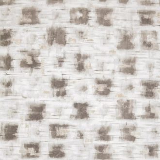   Monokróm Ikat minta elmosódó geometriai formákkal meleg földszínek - krém bézs és mogyoróbarna tónus tapéta