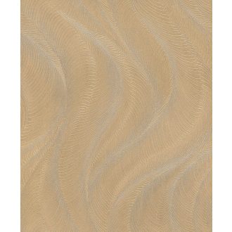   Finoman hullámzó texturált minta a homokdűnék eleganciájával homokszín szürkésbarna ezüst és arany tónus finom mintafény tapéta