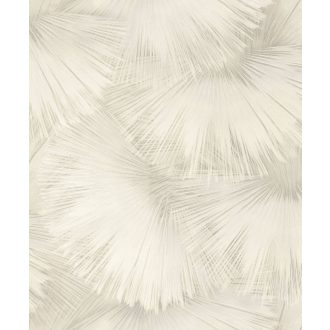   Nagyméretű legyezőformák tüzijátékként robbannak be a térbe krém krémszürke és szürkésbézs tónus finom mintafény tapéta