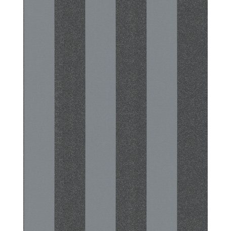 Novamur Ella 6752-20 Csíkos blokkcsíkos ezüstszürke fekete csillogó hatás fénylő mintafelület tapéta