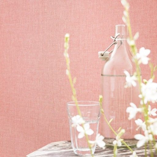 Caselio Sunny Day 68524407  egyszínű texturált vászonhatás sötét rózsaszín tapéta