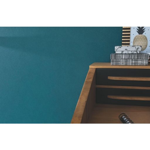 Caselio Only Blue 68526163 Strukturált egyszínű szövetminta pávakék tapéta