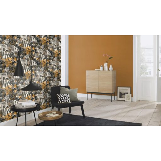 Rasch Tropical House/Maya/Rhapsody/Selection 688054 Natur Egyszínű finom struktúra karamellbarna tapéta