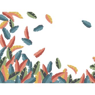   Rasch Tropical House 688108 Botanikus Trópusi légies szines egzotikus banánlevelek fehér szines falpanel