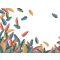 Rasch Tropical House 688108 Botanikus Trópusi légies szines egzotikus banánlevelek fehér szines falpanel