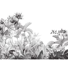   Rasch Tropical House 688153 Botanikus Trópusi "délszaki" villa a dzsungelben fehér fekete szürke falpanel