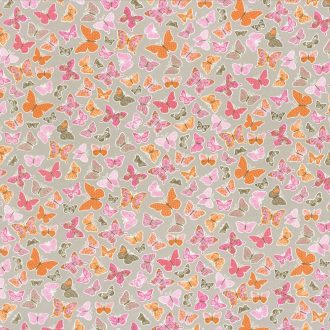   Caselio Pretty Lili 69284038 pillangók szürke szines dekoranyag