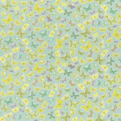   Caselio Pretty Lili 69287007  pillangók fűzöld almazöld menta szürke dekoranyag