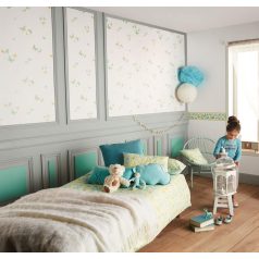   Caselio Pretty Lili 69287007  pillangók fűzöld almazöld menta szürke dekoranyag