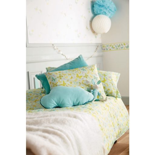 Caselio Pretty Lili 69287007  pillangók fűzöld almazöld menta szürke dekoranyag