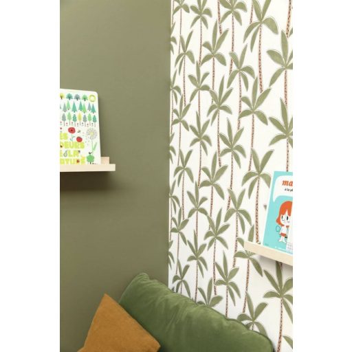 Caselio Autour du Monde 69867417 UNI khakizöld tapéta