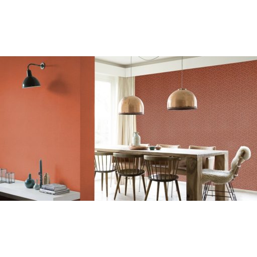 Rasch Kalahari 700497 Natur Egyszínű természetes durva szövésű textilstruktúra narancs/terrrakotta tapéta