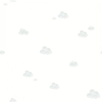   ICH Noa 7006-1 CLOUDS MINT Gyerekszobai felhők fehér szürke szürkésmenta tapéta