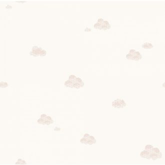   ICH Noa 7006-3 CLOUDS PINK Gyerekszobai felhők krémfehér rózsaszín tapéta