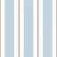 ICH Noa 7008-5 STRIPES BLUE/RED Gyerekszoba csíkos fehér világoskék vörös/vörösesbarna tapéta