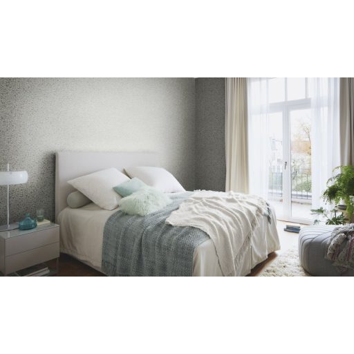 Rasch Kalahari 704358 Etno grafikus afrikai motívum antracit szürke ezüst finoman fénylő mintafelület tapéta