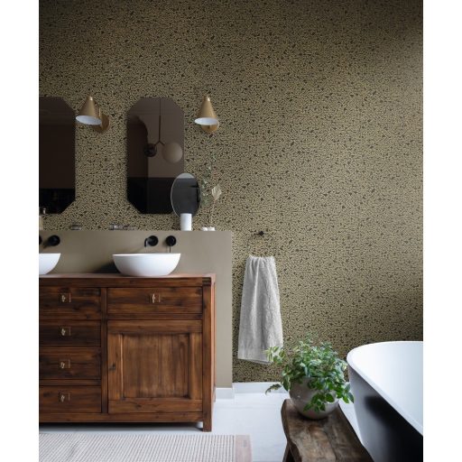 Rasch Kalahari 704365 Etno grafikus afrikai motívum barna árnyalatok arany finoman fénylő mintafelület tapéta