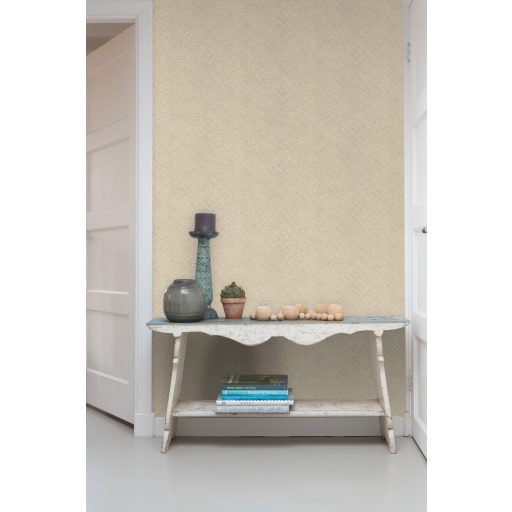 Természetes bambusz fonást idéző kifinomult geometriai minta krém bézs és szürkésbézs tónus tapéta