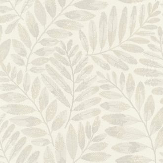   Botanikai szépség az akvarell lágyságával - páfrány és trópusi levelek halvány bézs és földszínek - szürke és taupe - tónus tapéta