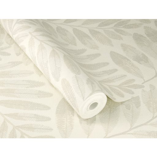 Botanikai szépség az akvarell lágyságával - páfrány és trópusi levelek halvány bézs és földszínek - szürke és taupe - tónus tapéta