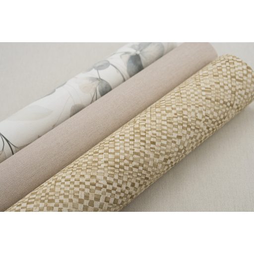 Minimalista elegancia - természetes és kifinomult textilhatású lenvászon minta krém/vanília és lágy bézs tónus tapéta