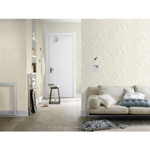 Minimalista elegancia - természetes és kifinomult textilhatású lenvászon minta krémszín és meleg bézs tónus tapéta