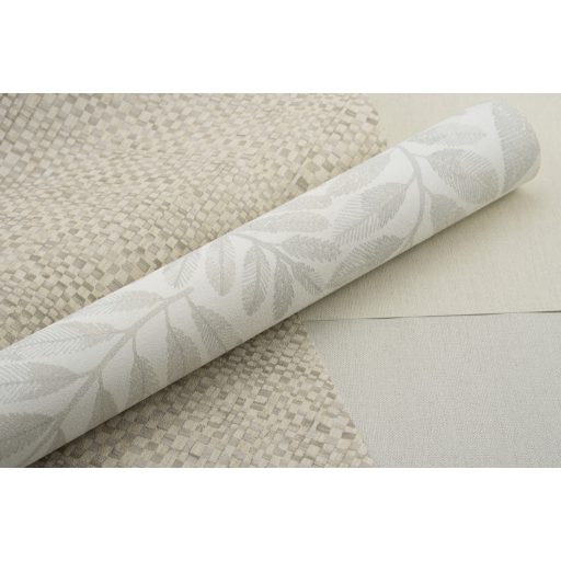 Minimalista elegancia - természetes és kifinomult textilhatású lenvászon minta meleg világos szürke és pezsgő tónus tapéta