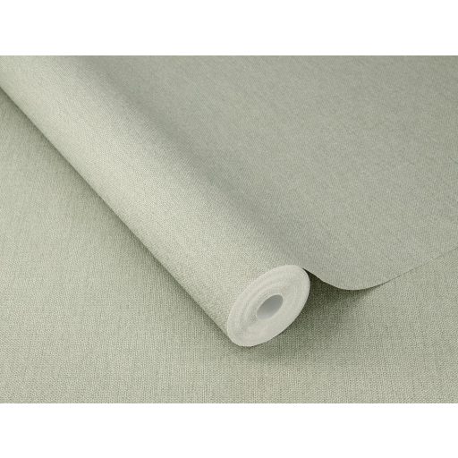 Minimalista elegancia - természetes és kifinomult textilhatású lenvászon minta lágy zöld/szürkészöld tónus tapéta