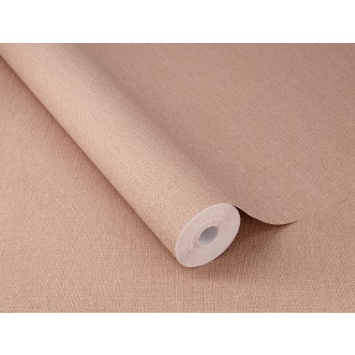 Minimalista elegancia - természetes és kifinomult textilhatású lenvászon minta púderes tónusok - barnás rózsaszín tapéta
