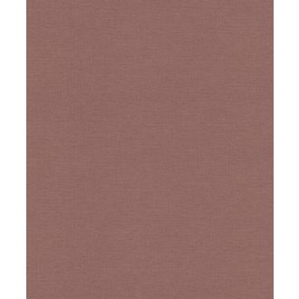   Minimalista elegancia - természetes és kifinomult textilhatású lenvászon minta rozsdabarna/barnás-terrakotta tónus tapéta