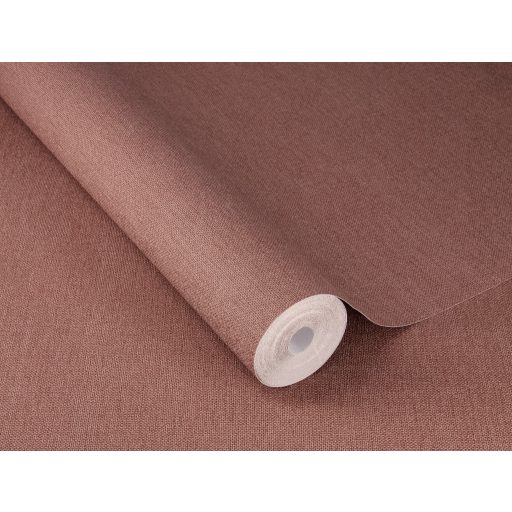 Minimalista elegancia - természetes és kifinomult textilhatású lenvászon minta rozsdabarna/barnás-terrakotta tónus tapéta