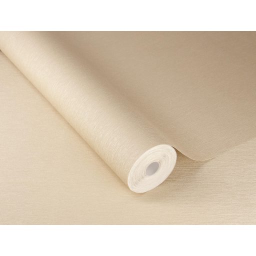 Finom textúrájú enyhén fémes hatású diszkrét egyszínű minta bézs/világosbézs/őszibarack tónus tapéta