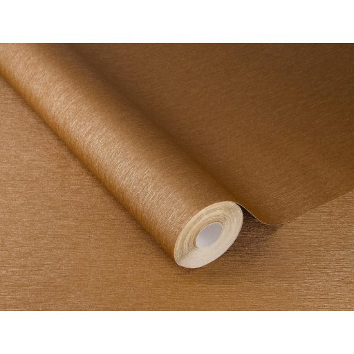 Finom textúrájú enyhén fémes hatású diszkrét egyszínű minta barna/rézbarna tónus tapéta