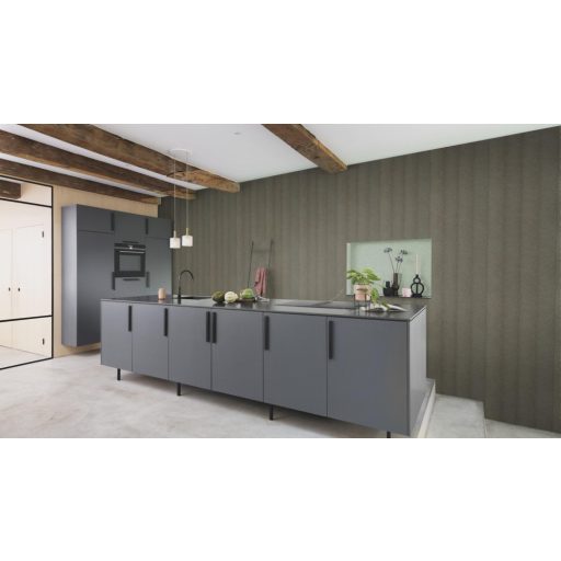 Nagy Fogás! Halszálkás minta a horgon textilstruktúra zöld szürkészöld szürke és arany tónus tapéta