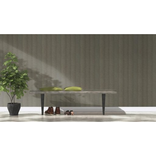 Nagy Fogás! Halszálkás minta a horgon textilstruktúra zöld szürkészöld szürke és arany tónus tapéta