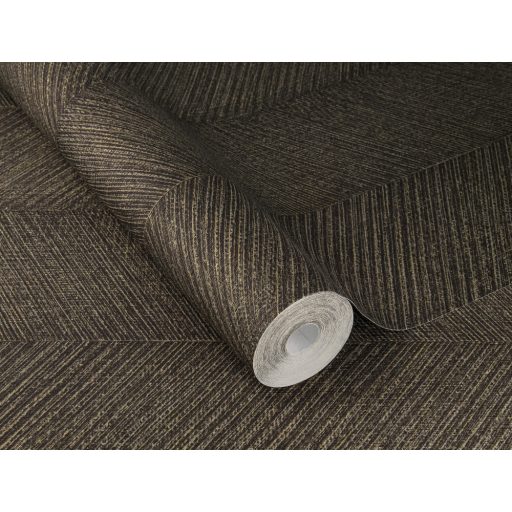 Nagy Fogás! Halszálkás minta a horgon textilstruktúra barna sötétbarna antracit és arany tónus tapéta