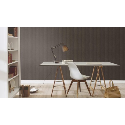 Nagy Fogás! Halszálkás minta a horgon textilstruktúra barna sötétbarna antracit és arany tónus tapéta