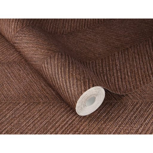 Nagy Fogás! Halszálkás minta a horgon textilstruktúra vörösesbarna/bronzbarna és gyöngyház tónus tapéta