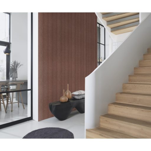 Nagy Fogás! Halszálkás minta a horgon textilstruktúra vörösesbarna/bronzbarna és gyöngyház tónus tapéta