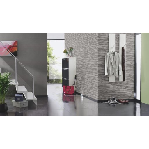 Dinamikus könnyed és légies grafikus skandináv design szürke ezüstszürke és grafit tónus finom csillogás tapéta