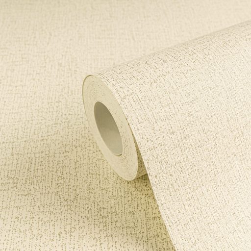 Mediterrán elegancia arany szálakkal szőtt texturált felülettel krémfehér/krém és arany tónus fémes hatás tapéta