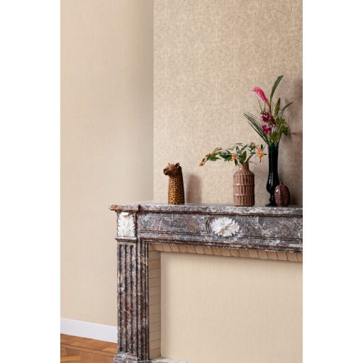 Természetes és otthonos textil struktúrájú minta klasszikus bézs tónus tapéta