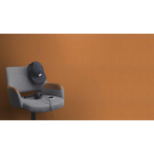 Természetes és otthonos textil struktúrájú minta friss narancssárga tónus tapéta