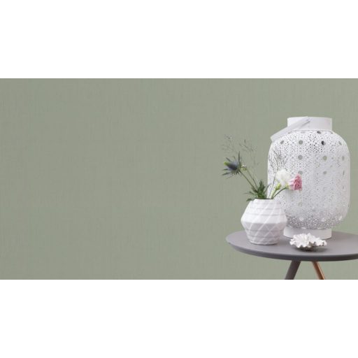 Természetes és otthonos textil struktúrájú minta mentazöld/szürkészöld tónus tapéta