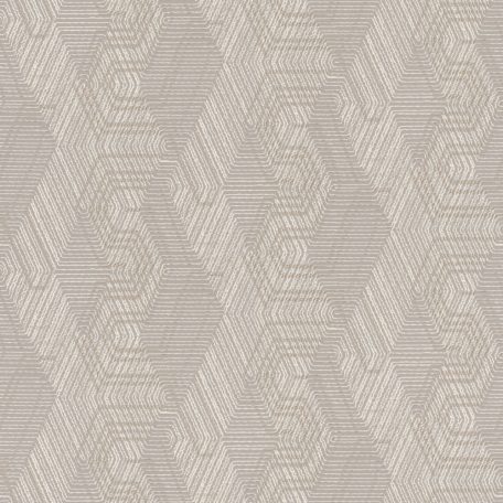 Természetes Etno geometrikus textil - bonyolult hímzés fantasztikus minta krémfehér bézs és szürke tónus tapéta