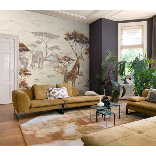 Finom szemcsés - az elefánt bőrére emlékeztető strukturált minta elegáns fekete tónus tapéta