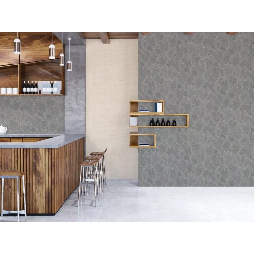 Selyemszálak szövésére emlékeztető vízszintes vonalazású texturált minta krémfehér krém és bézs tónus finom fény tapéta